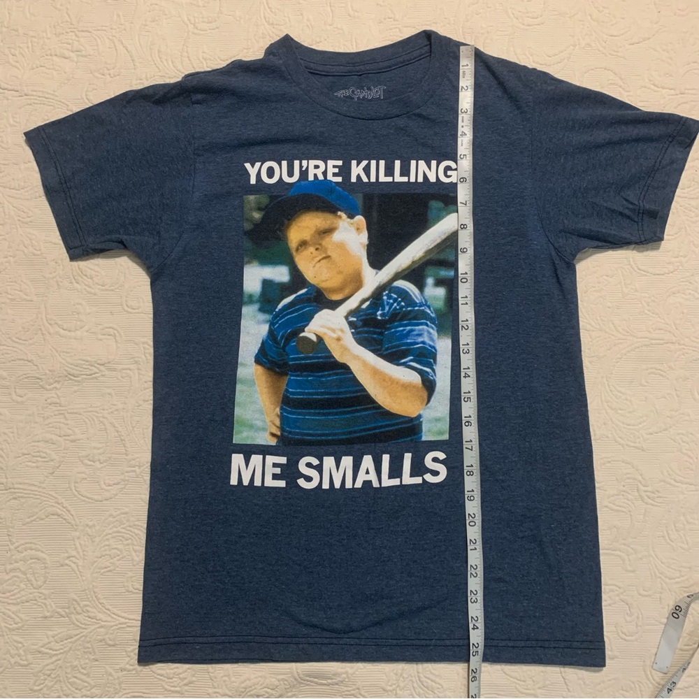 The Sandlot Blue Graphic "You're Killing Me Smalls" Crew Neck Short Sleeve Tee - Picture 7 of 7